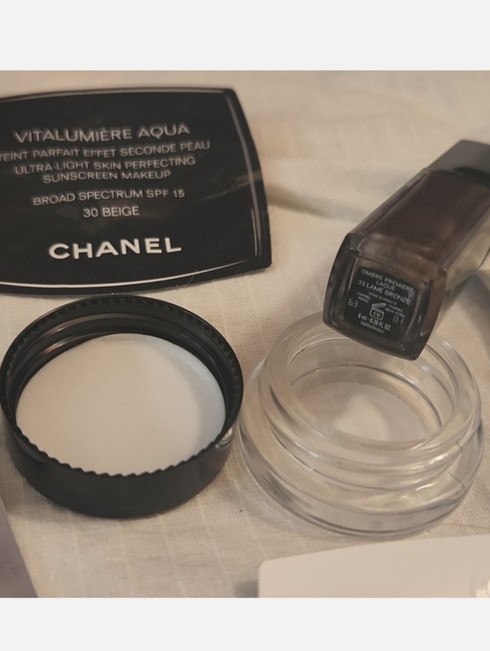 Chanel Bundle Lot Skincare Makeup Glass Mini Empty Container - Picture 5 of 6